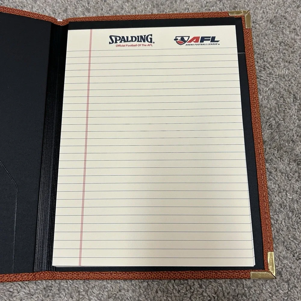 Spalding AFL American Football League Folder Portfolio Notepad Book Textured